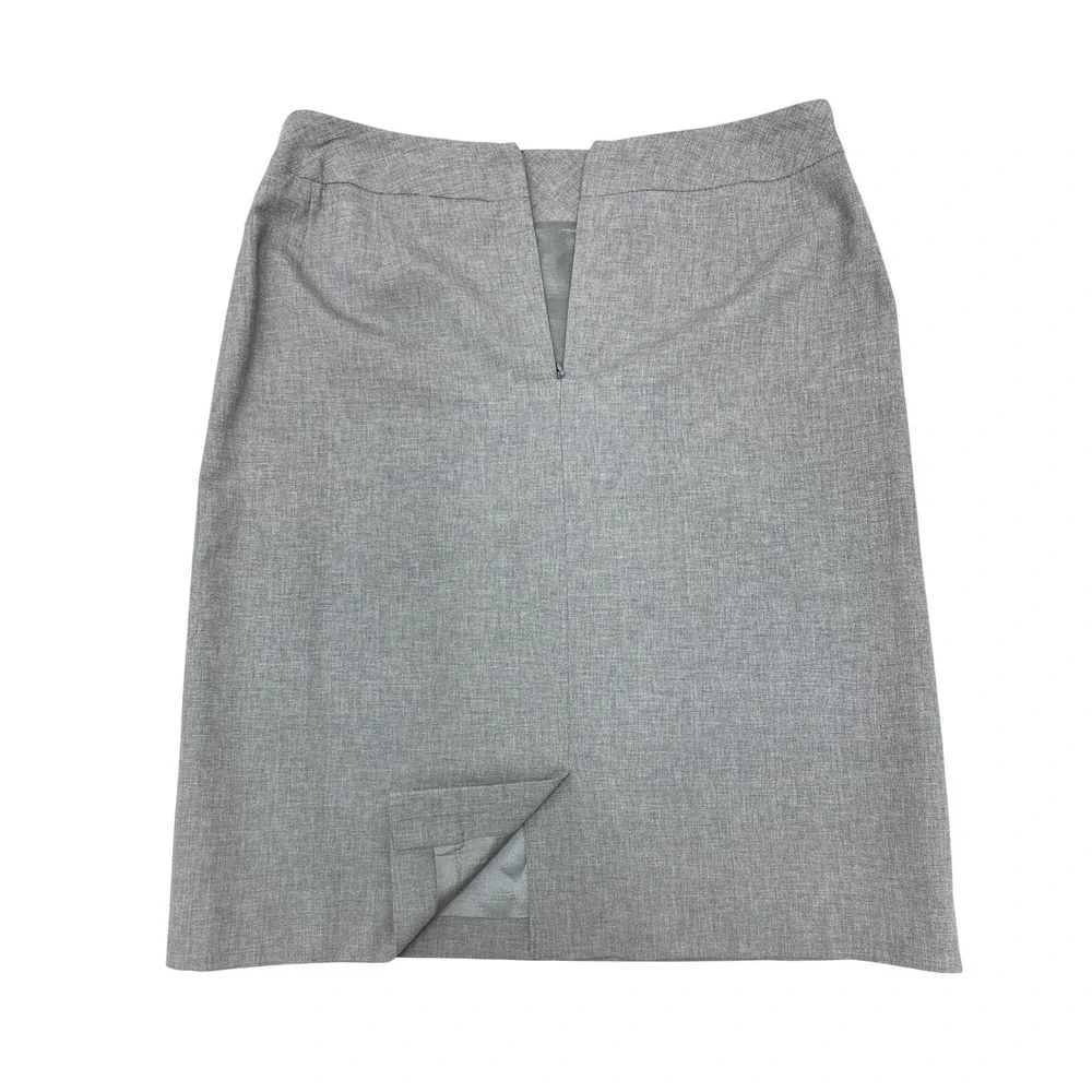Pendleton Pencil Skirt Womens 16 Grey Excellent Wool Blend Back Vent Made in USA